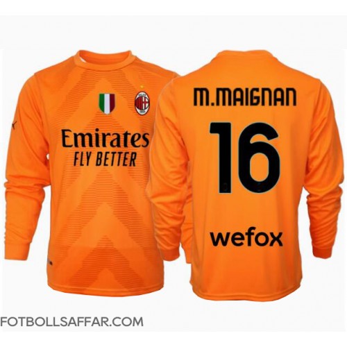 AC Milan Mike Maignan #16 Målvakt Bortatröja 2024-25 Långärmad